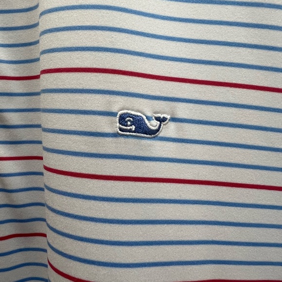XL Vineyard Vines Performance Golf Shirt Red White Blue - Picture 2 of 5